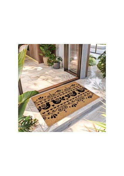 Dekoratif Dijital Baskılı Özel Tasarım Kapı Önü Paspası 131