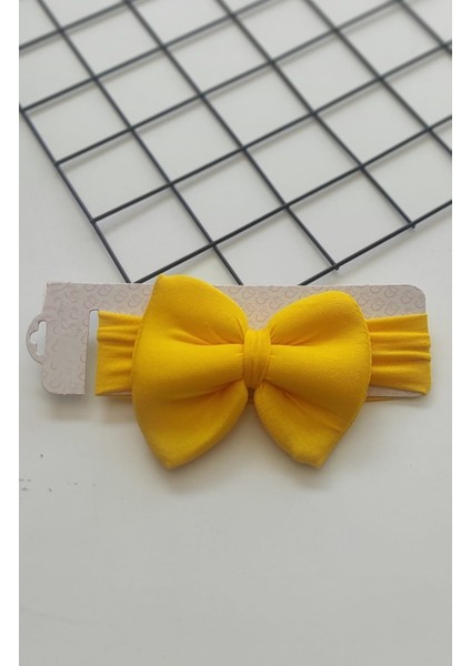 Büyük Fiyonklu Kız Bebek / Çocuk Saç Bandı Sarı fiyatları