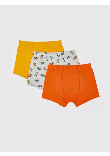 Yeni Sezon Baskili Erkek Cocuk Boxer 3'lu - S5HN37Z1