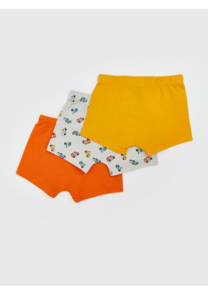 Yeni Sezon Baskili Erkek Cocuk Boxer 3'lu - S5HN37Z1