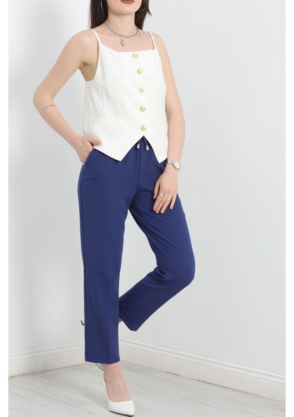 Dabıl Bağcıklı Pantolon Indigo