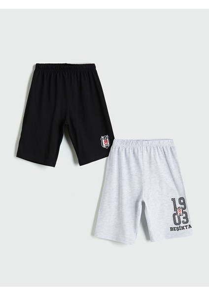 Yeni Sezon Beli Lastikli Besiktas Baskili Erkek Cocuk Pijama Sort 2'li - S5DY43Z4