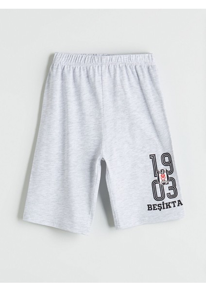 Yeni Sezon Beli Lastikli Besiktas Baskili Erkek Cocuk Pijama Sort 2'li - S5DY43Z4