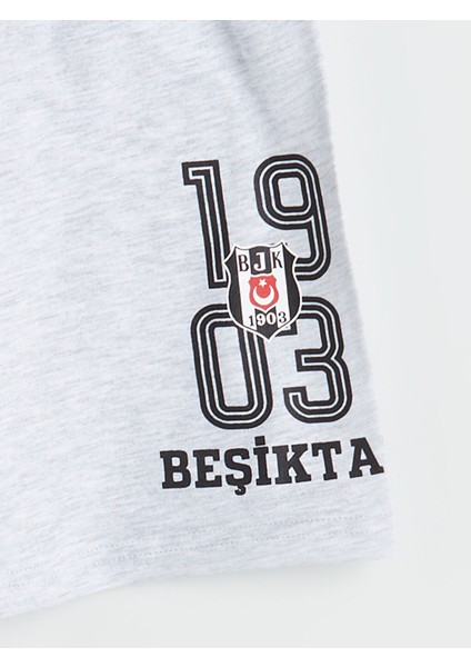 Yeni Sezon Beli Lastikli Besiktas Baskili Erkek Cocuk Pijama Sort 2'li - S5DY43Z4