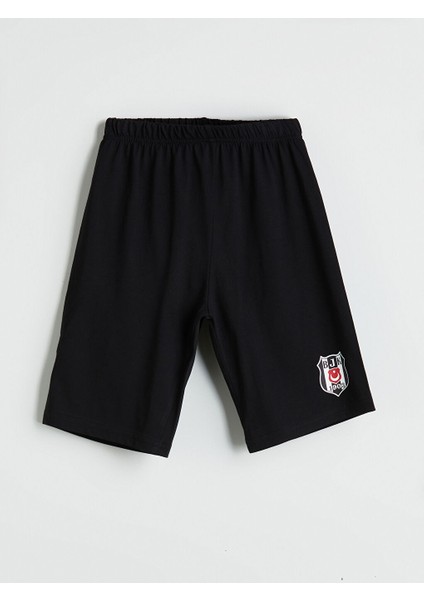 Yeni Sezon Beli Lastikli Besiktas Baskili Erkek Cocuk Pijama Sort 2'li - S5DY43Z4