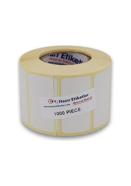 Hazır Etiketler , Hazır Al Hızlı Al Eko Termal Etiket 50MM x 25MM Ruloda 1000 Adet 40MM Kuka Çapınd