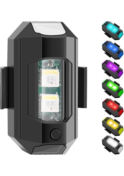 Bisiklet ve Motosiklet Uyarı Flaşör LED Ikaz Lambası 7 Renkli fırsatları
