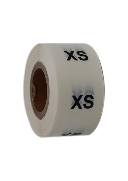 Hazır Etiketler , Hazır Al Hızlı Al Pp Şeffaf Beden(Size) Etiketi 25MM x 25MM Çap Ruloda 500 Adet (