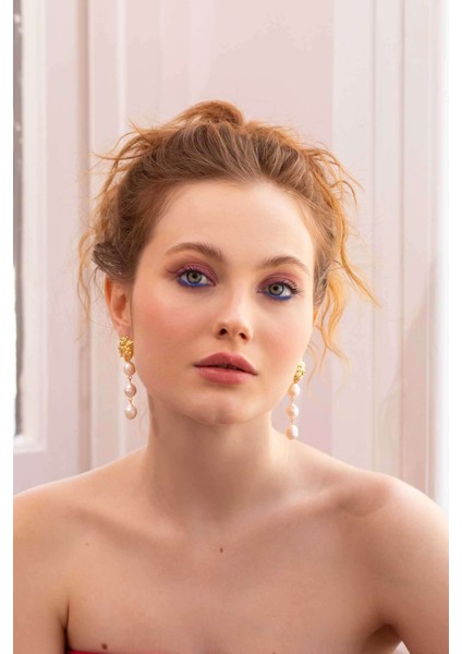 Angelina Barok İnci Küpe