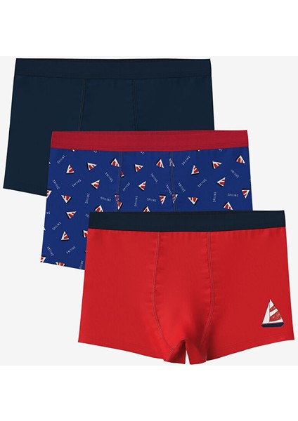 Yeni Sezon Baskili Erkek Cocuk Boxer 3'lu - S5FO78Z4
