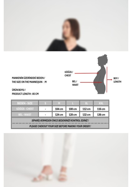 Hamile Dubai Kumaş Tunik Önden Açılan Düğme (Emzirme) Yanlardan Bağcık Detaylı