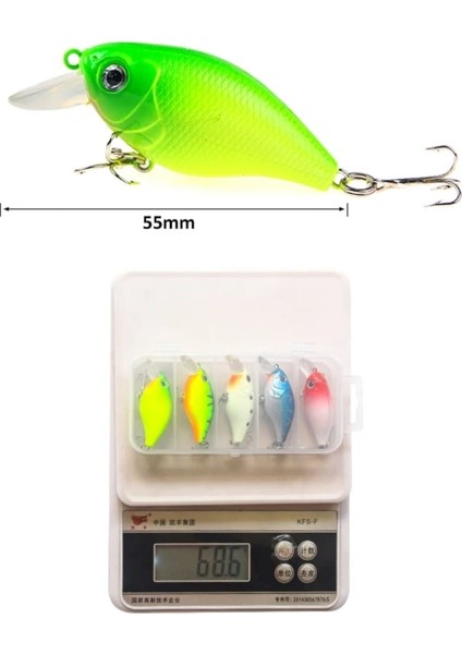 Rapala, Maket Balık,( 5'li ; Bir Adedi 7gram 5,5cm) modelleri