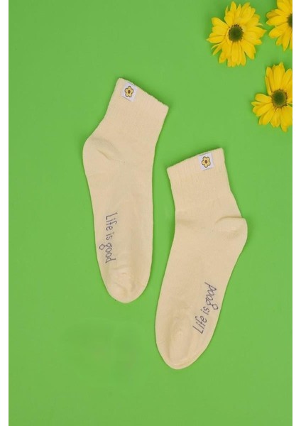 3'lü Kız Çocuk Basic Lila Sarı Beyaz Soket Çorap fiyatları