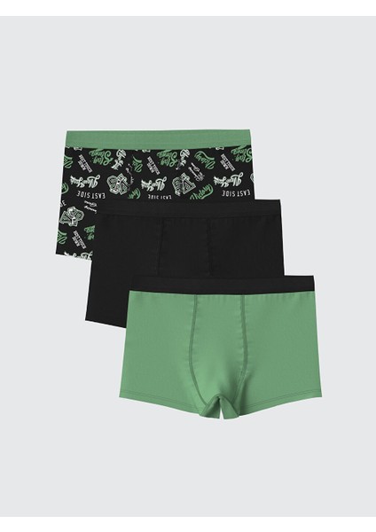 Yeni Sezon Baskili Erkek Cocuk Boxer 3'lu - S5FO32Z4