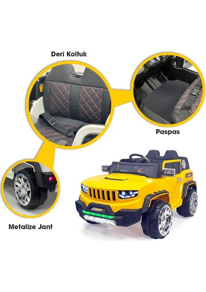 Legosh Akülü Araba 4x4 Uzaktan Kumandalı 12 Volt Fenomen Gt Deri Koltuk fırsatları