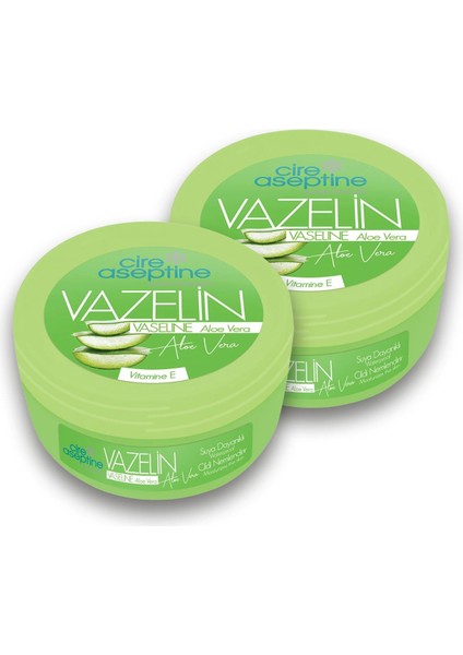 Cire Aseptine Vazelin Aloevera 150 ml 2 Adet
