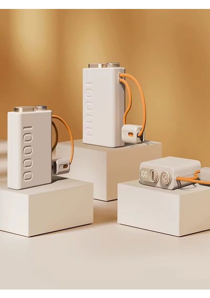Mini Powerbank 22.5W Pd Hızlı Şarj Type-C & Lightning Kablolu LED Göstergeli Taşınabilir Şarj Cihazı fırsatları