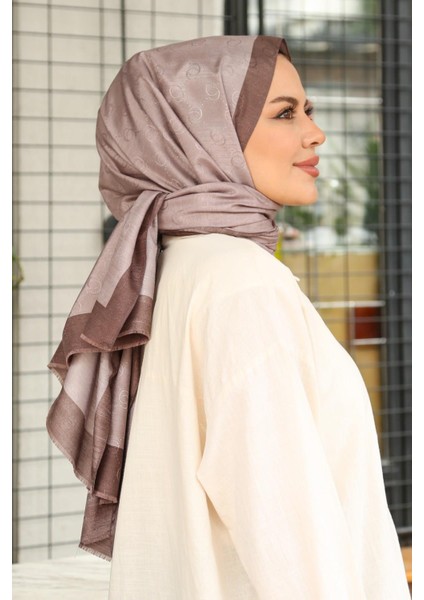 Hint Ipek Lux Original Monogram Şal (Tesettür Giyim, Geometrik, Pamuklu, Hafif, Rahat, Şık, Yüksek Kalite, Uygun)