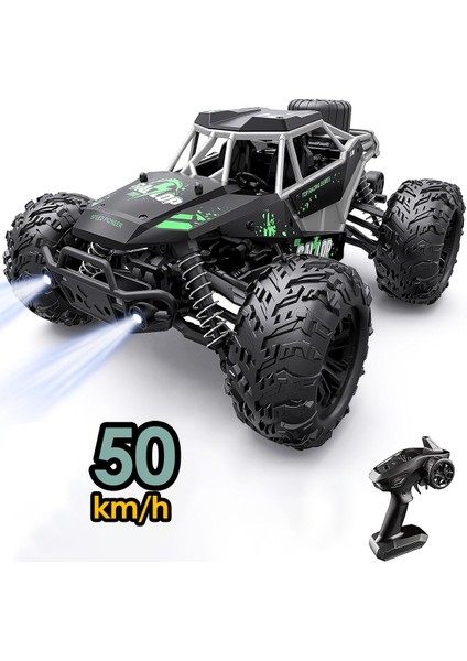 2.4ghz Metal Gövde LED Farlı 4x4 4WD 50KM Hız Yapan Uzaktan Kumandalı Rc Araba