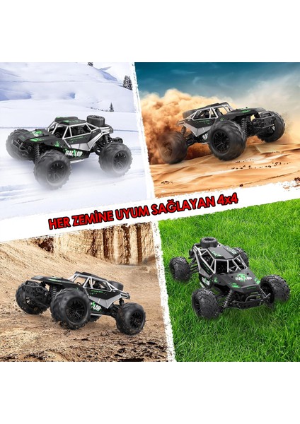 2.4ghz Metal Gövde LED Farlı 4x4 4WD 50KM Hız Yapan Uzaktan Kumandalı Rc Araba modelleri