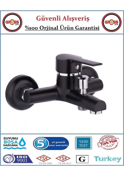 Uzay Gökkuşağı Banyo Bataryası - 40'lık Kartuş - 5 Yıl Garanti - Orjinal Ürün - Siyah