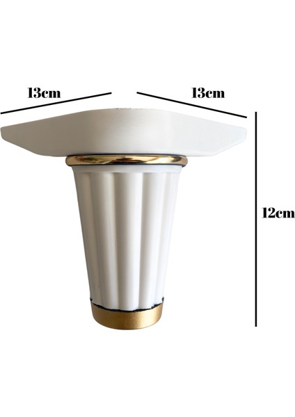 Babil 12CM Plastik Ayak Mobilya Masa ve Dolap AYAĞI(12CM)(BEYAZ - Altın) indirimleri