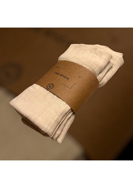 2'li Müslin Örtü Bej Rengi Pamuk Tahriş Etmeyen Yüzey modelleri