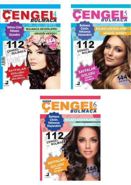 Süper Çengel Bulmaca 3 Kitap Set (4-5-6)