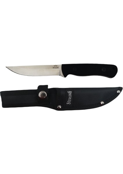 Siyah Saplı Paslanmaz Çelik 22CM Avcı Bıçağı