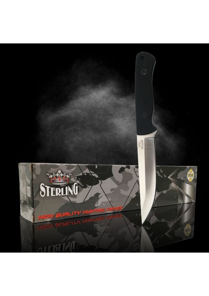 Siyah Saplı Paslanmaz Çelik 22CM Avcı Bıçağı