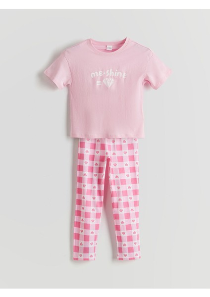 Yeni Sezon Bisiklet Yaka Kiz Cocuk Pijama Takimi - S5HV97Z4