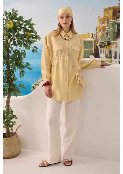 Verev Büzgü Detaylı Gömlek Soft Sarı fiyatları