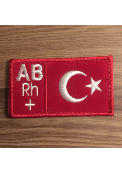 Ab Rh+ Kan Grubu Patch Peç Arma Logo ve Kot Yaması (Cırt Hediyeli)