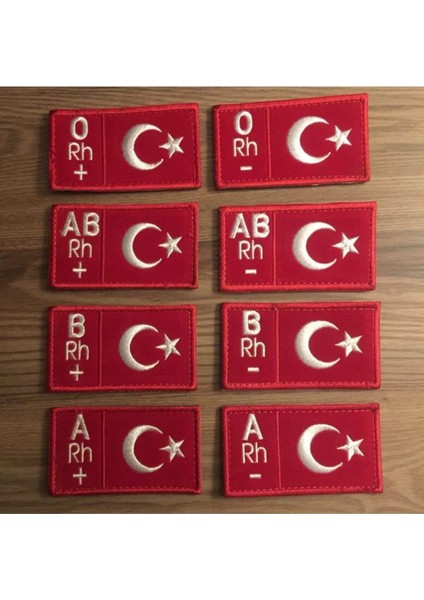 Ab Rh+ Kan Grubu Patch Peç Arma Logo ve Kot Yaması (Cırt Hediyeli) fiyatları