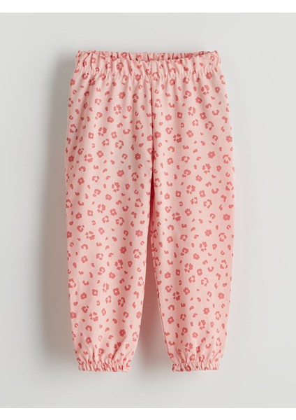 Yeni Sezon Beli Lastikli Cicekli Kiz Cocuk Pijama Alt - S5L500Z1