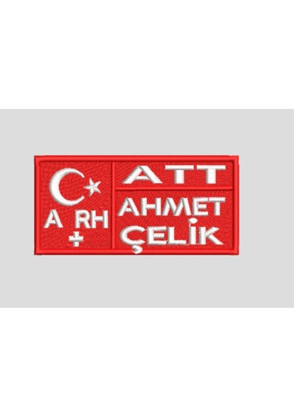 Yaka Isimliği | Att Göğüs Nakış Işlemeli Üniforma Etiketi – 9x4 cm Kişiye Özel | Arthur