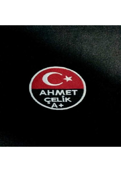 Personel Isimlik | Kan Grubu Yazılı Etiket – 10X10 cm | Arthur Kişiye Özel Üniforma Etiketi