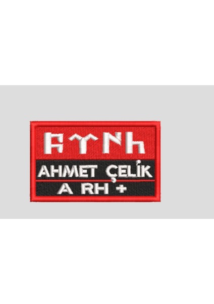 Yaka Isimlik Cırtlı | 9,5x5,5 cm Nakış Işlemeli Kişiye Özel Üniforma Etiketi