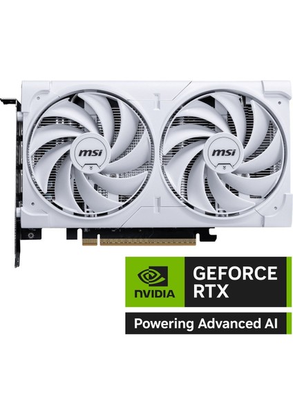 Msı Geforce Rtx 5060 8g Ventus 2x Oc Whıte Gddr7 128B DX12 Pcıe 5.0 X16 (3xdp 1xhdmı)