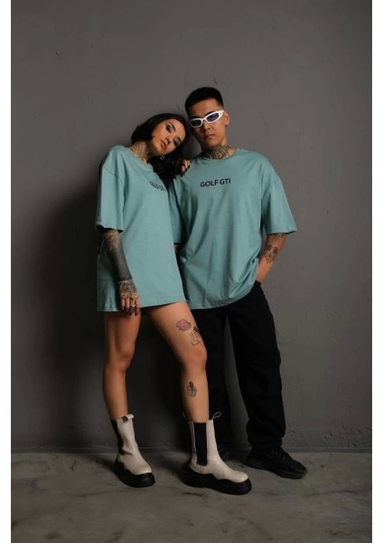 Kadın Sırt Golf Gtı Baskılı Oversize T-Shirt - Mint Yeşili fiyatları