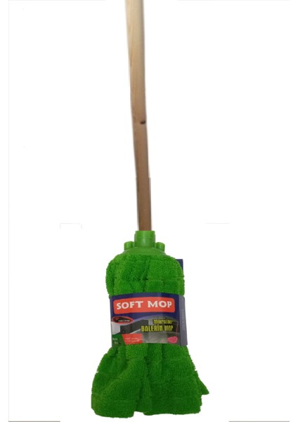 Mop Mikrofiber Havlu Paspas Mop Ucu Ahşap Sapı Takım