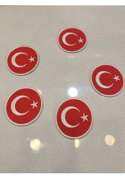 Türk Bayrağı Arma Patch, Peç, Yama 5’li Set