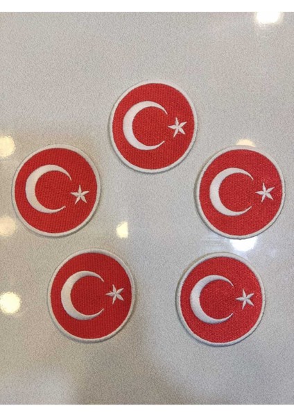 Türk Bayrağı Arma Patch, Peç, Yama 5’li Set