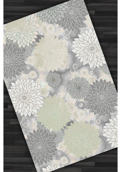 Çiçek Desenli Krem Renkli Modern Halı Dijital Baskılı Dokuma Kaymaz Tabanlı Yıkanabilir Antre Halısı modelleri