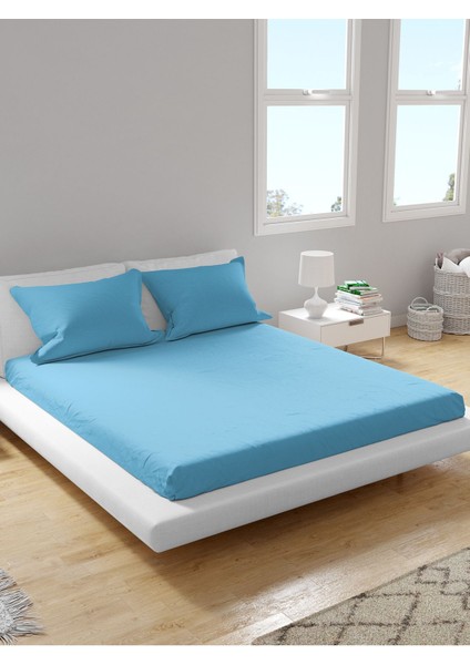 Premium %100 Pamuk Akfil Lastikli Çarşaf Takımı Tek/çift/battal (90/100/120/160/180) Flat Colors M-Z