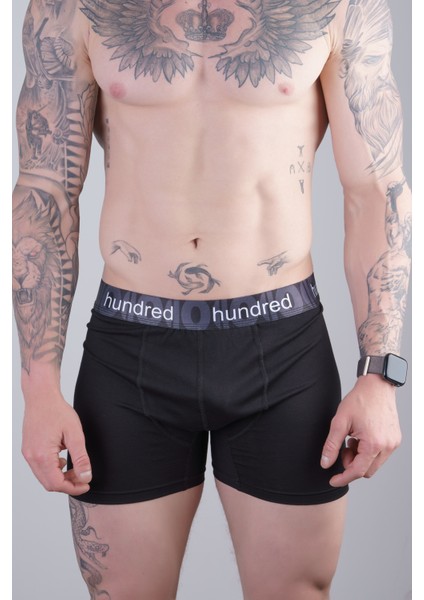 Erkek 3'lü Kutulu Premium Pamuklu Boxer (Siyah-Lacivert-Gri)
