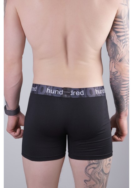 Erkek 3'lü Kutulu Premium Pamuklu Boxer (Siyah-Lacivert-Gri)