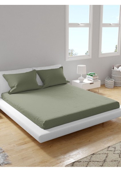 Premium %100 Pamuk Akfil Lastikli Çarşaf Takımı Tek/çift/battal (90/100/120/160/180) Flat Colors H-M