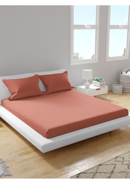 Premium %100 Pamuk Akfil Lastikli Çarşaf Takımı Tek/çift/battal (90/100/120/160/180) Flat Colors H-M