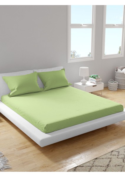 Premium %100 Pamuk Akfil Lastikli Çarşaf Takımı Tek/çift/battal (90/100/120/160/180) Flat Colors A-G